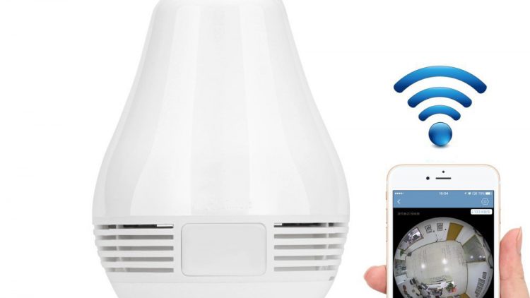 Fisheye Lens Light Bulb Camera